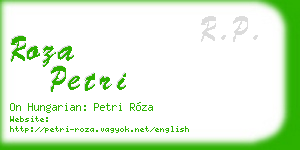 roza petri business card